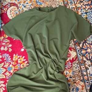 ZARA Elegant Olive Green Women's maxi dress